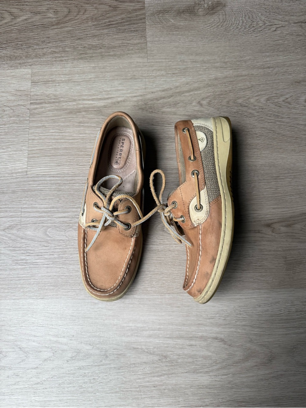 Sperry Two-Tone Tan & Cream Women’s Boat Shoes